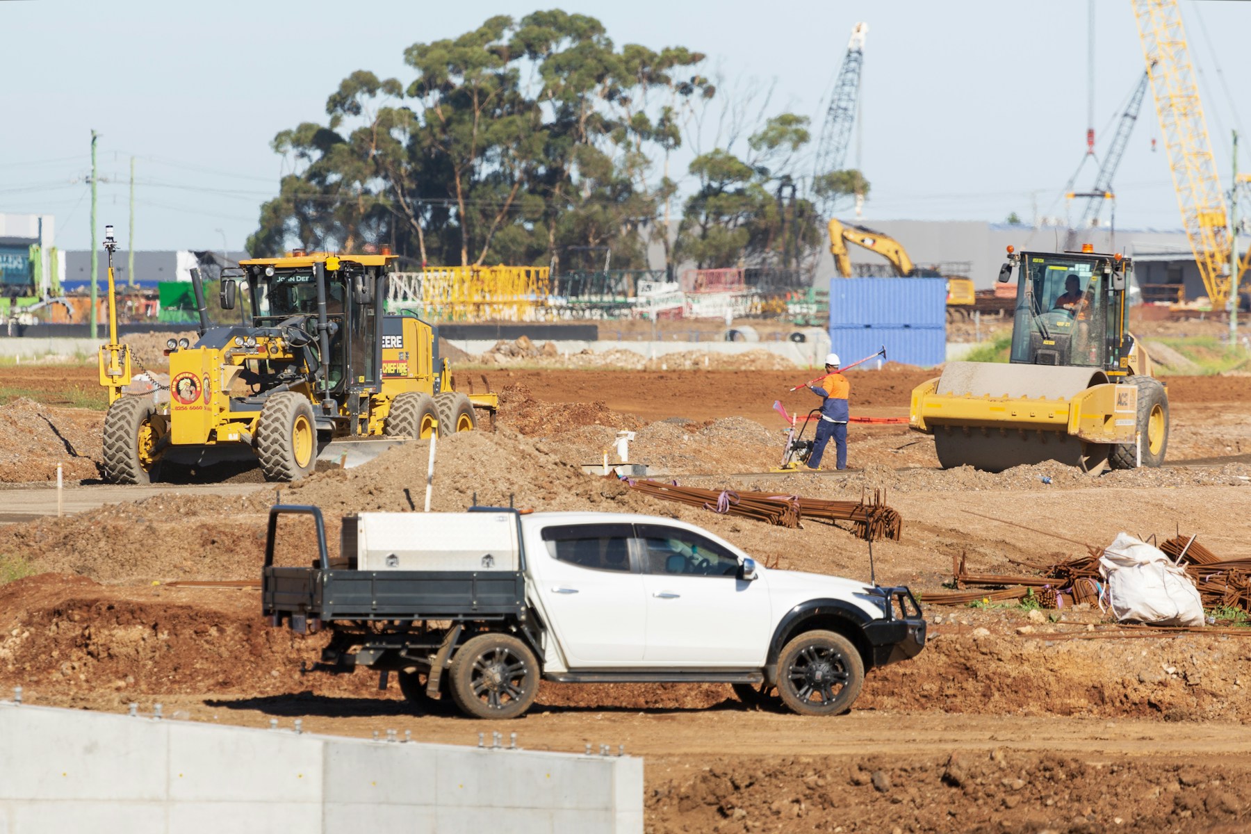 Construction equipment in Truganina, Victoria